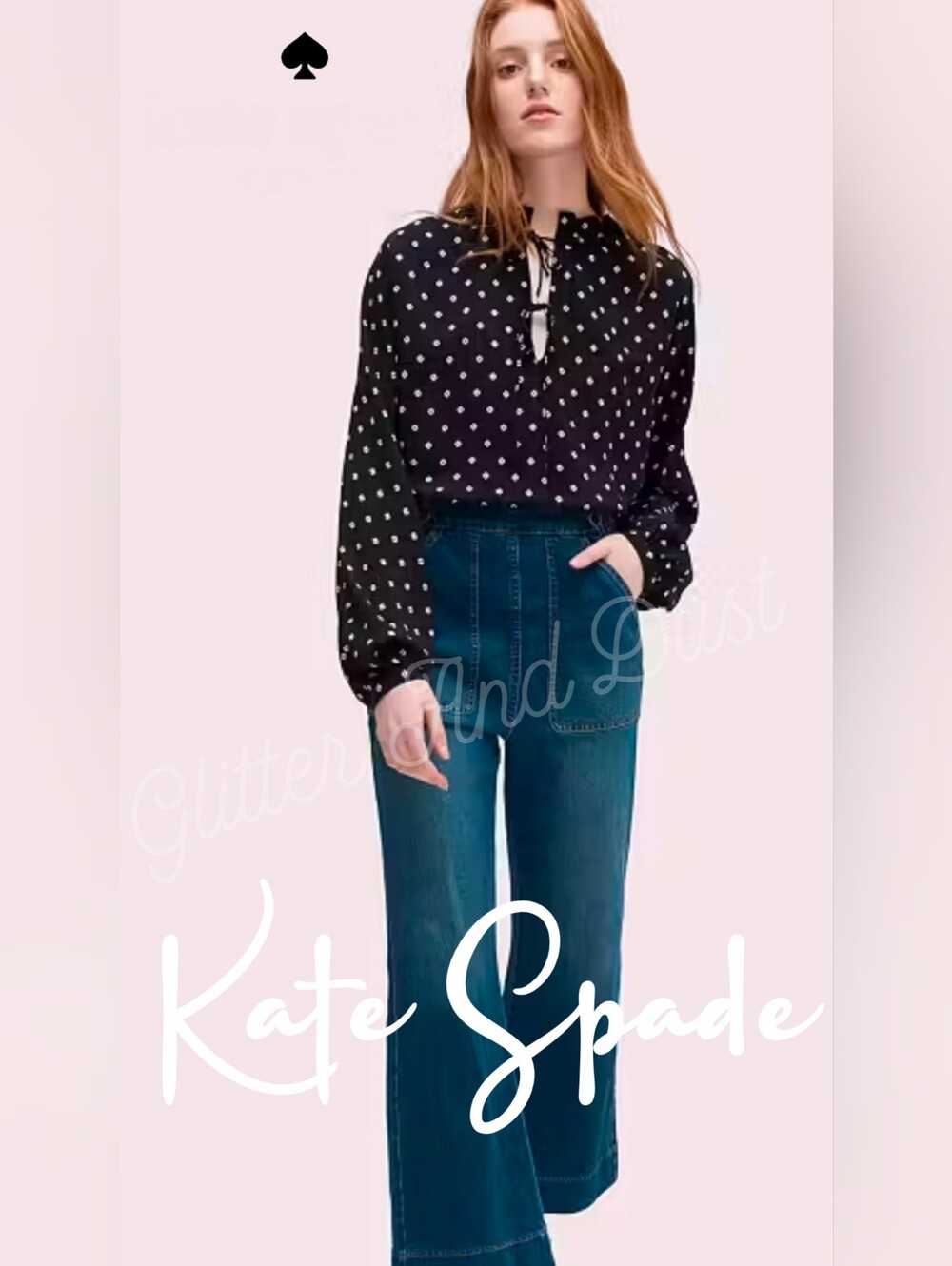 Kate Spade Mini Flora Tie-Neck Top